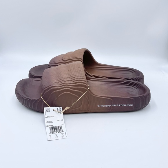 NEW Adidas Originals Adilette 22 Slide \'Gradient Pack - Preloved Brown\' Men’s 13 main image 10